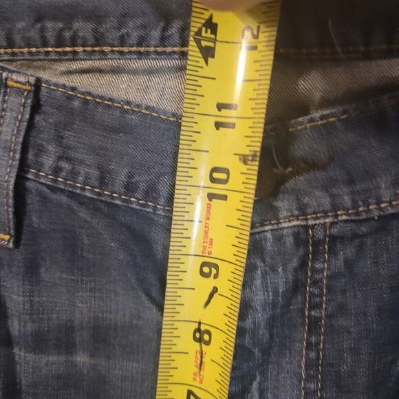 Levis Mens 514 Straight Fit Jeans Size 38X30 Blue Denim Medium Wash Whiskered - Picture 8 of 10